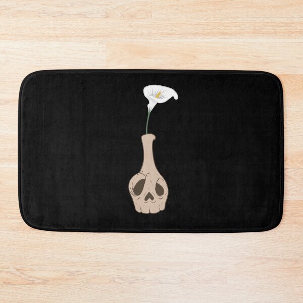 Item preview, Skull vase with a flower designed and sold by Alfaaheim.