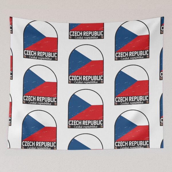 Item preview, Czech Republic Flag Emblem Distressed Vintage Czechia designed and sold by KrisSidDesigns.
