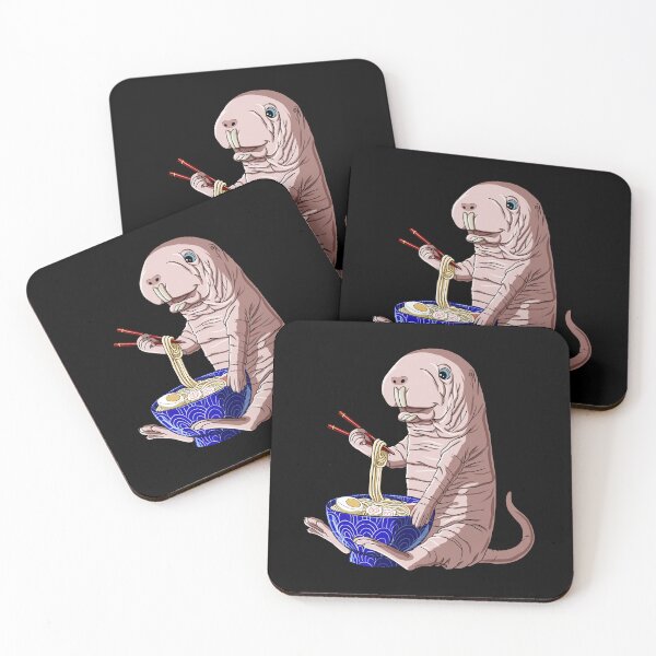 Item preview, Funny Japanese Kawaii Ramen Noodles Naked Mole Rat designed and sold by UpYourSelf.