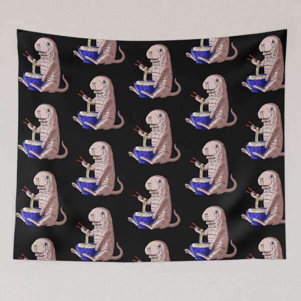 Item preview, Funny Japanese Kawaii Ramen Noodles Naked Mole Rat designed and sold by UpYourSelf.
