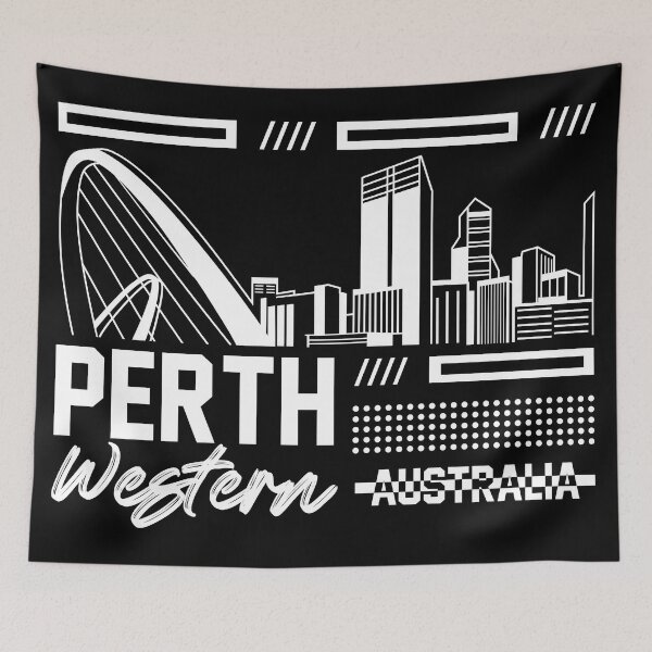 Item preview, Perth, perth, australia, western australia, perth skyline, perth australia, aussie, australian, sydney, melbourne, perth cityscape, skyline, perth poster, perth print designed and sold by NAZIMNADIR.