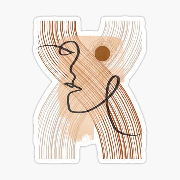Boho Abstract Face Sticker