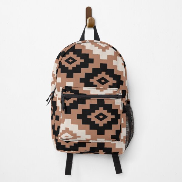 Item preview, Geometric Southwestern Pattern 952 Black Saddle brown and Beige designed and sold by tonymagnerart.
