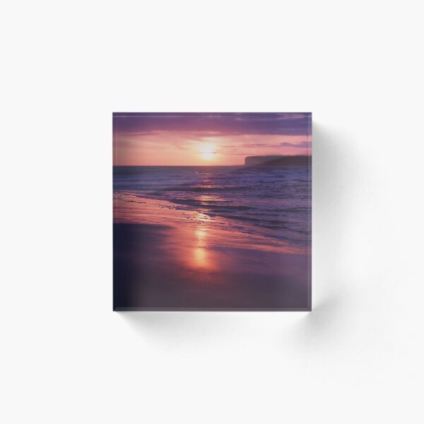 Beach Sunset Acrylic Block