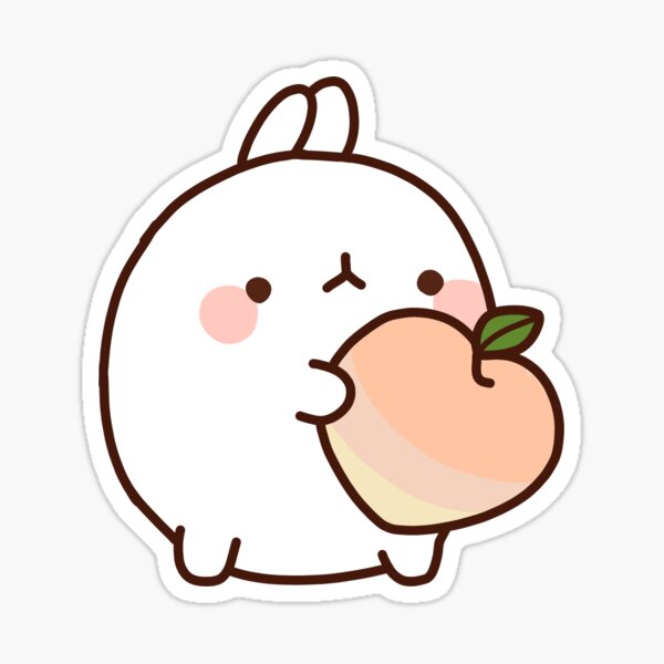 peachy bunny Sticker