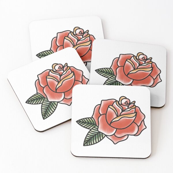 Item preview, American Traditional Rose Tattoo designed and sold by murialbezanson.
