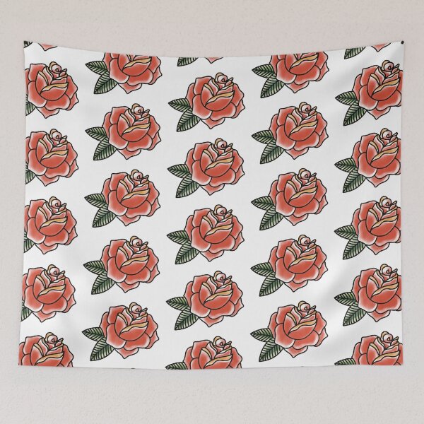 Item preview, American Traditional Rose Tattoo designed and sold by murialbezanson.