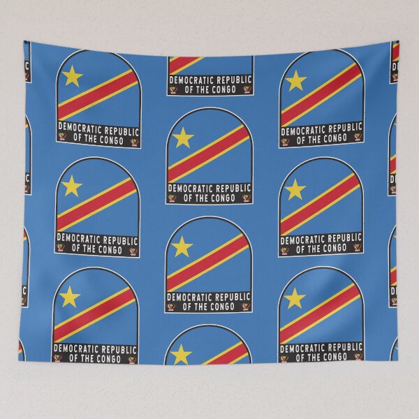 Item preview, Democratic Republic of the Congo Flag Emblem Distressed Vintage designed and sold by KrisSidDesigns.