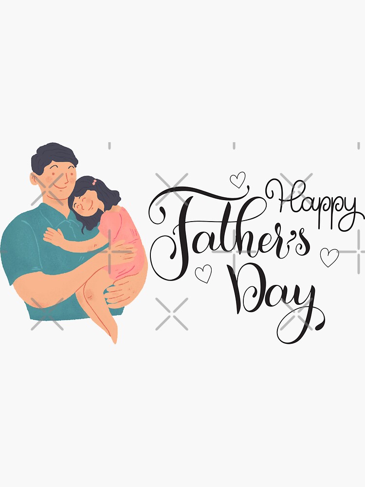 Happy Father's Day White Hat Sticker for Sale by fatimah2002