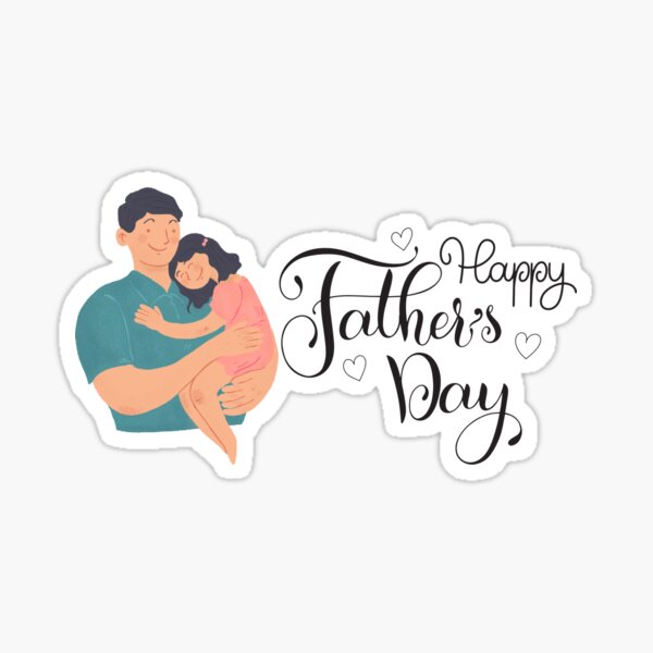 Happy Father's Day White Hat Sticker for Sale by fatimah2002