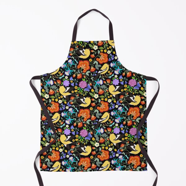 Item preview, Goldfinch Garden Party on a black background designed and sold by Silver Steer Design.