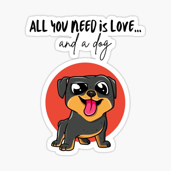 Joyriza All You Need is Love and A Dog – Funny Gifts for Dog