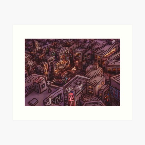 Slums of Kowloon Art Print