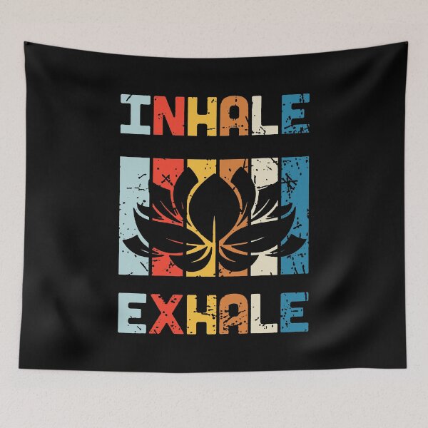 Item preview, Inhale Exhale Vintage Yoga Meditation Yoga Lover designed and sold by NAJRAN.