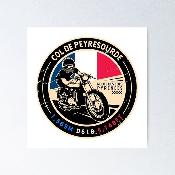 Item preview, Col de Peyresourde | Route des Cols | Motorcycle designed and sold by KrisSidDesigns.