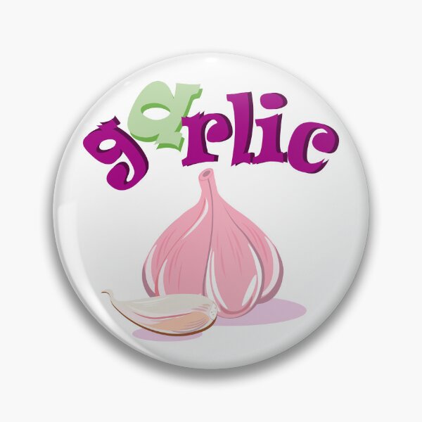 Item preview, garlic and inscription in funny letters designed and sold by Zhanna Lenivaya.