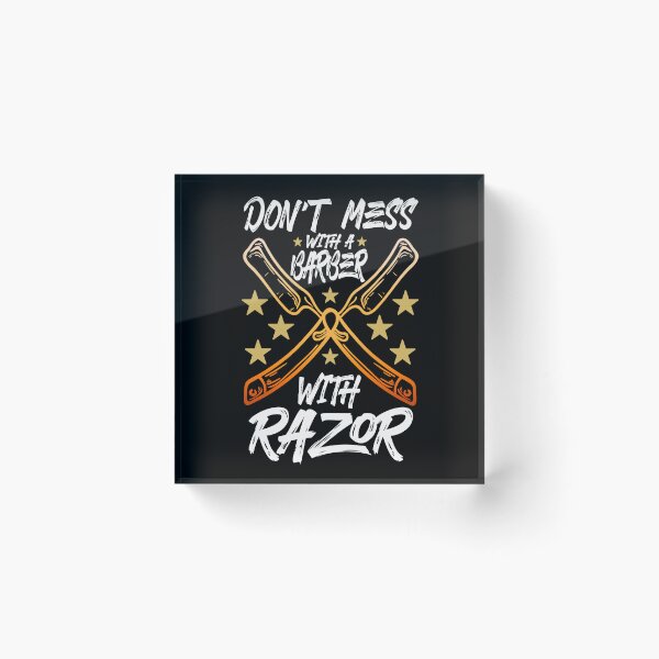 Item preview, DON'T MESS WITH A BARBER WITH RAZOR designed and sold by lukas69graphic.