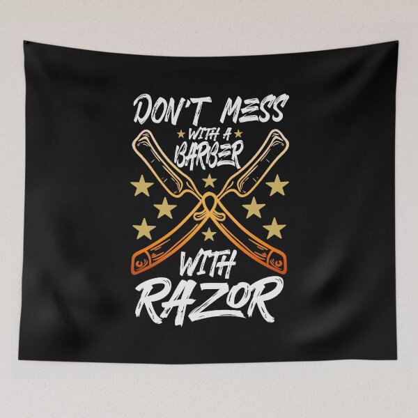 Item preview, DON'T MESS WITH A BARBER WITH RAZOR designed and sold by lukas69graphic.