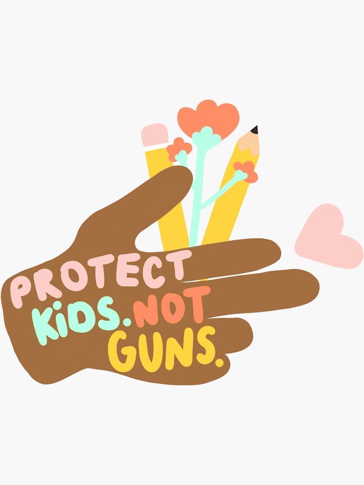 Thumbnail 3 of 3, Sticker, Protect Kids Not Guns Sticker designed and sold by natalievferrer.