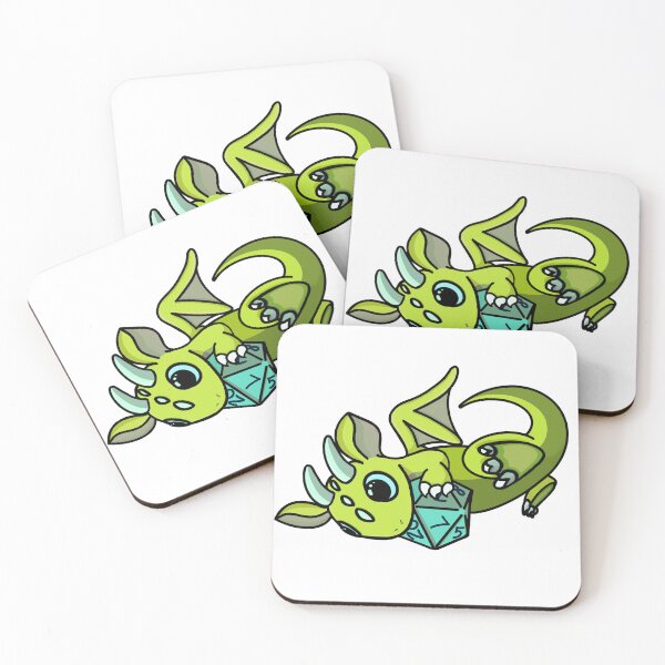 Item preview, Flying Cute Green and Blue Dice Goblin Dragon Baby designed and sold by Winging-It.
