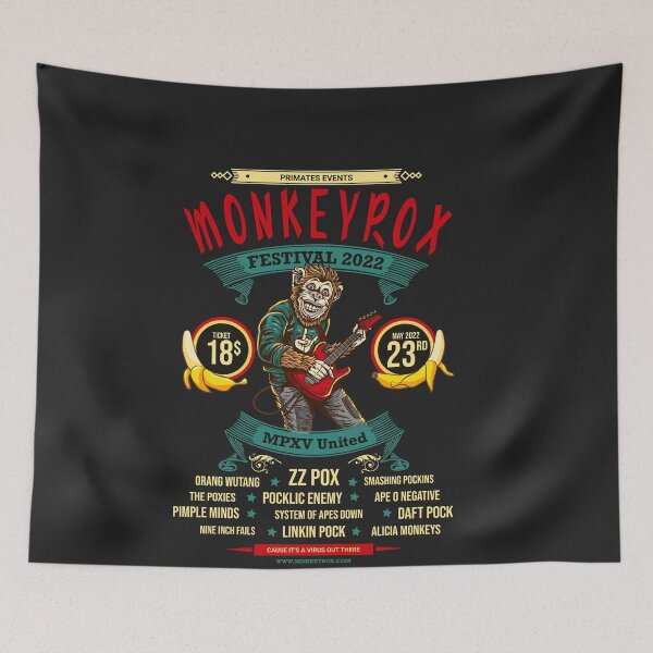 Item preview, Monkey Rox Rock Festival Monkeypox designed and sold by deichmonster.