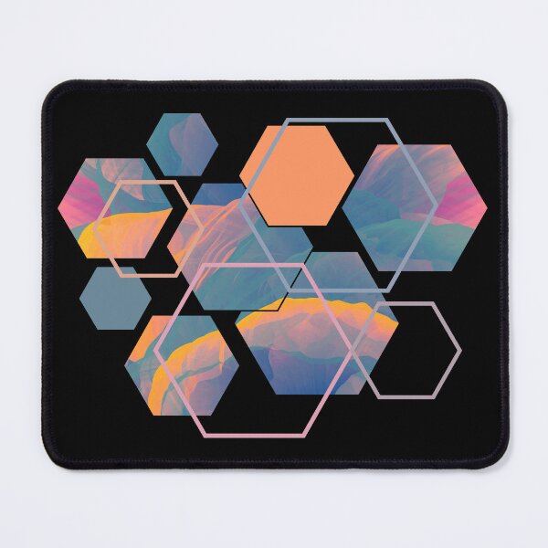 Item preview, Teal Orange Hexagonal Modern designed and sold by Shapes-Mania.