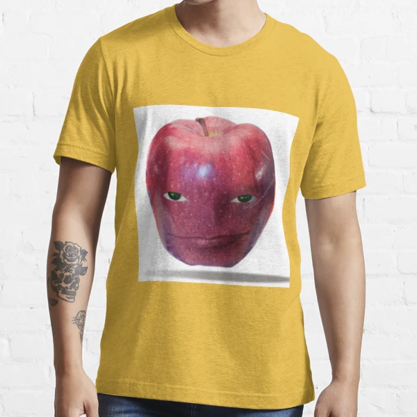 smirking apple with face | Essential T-Shirt