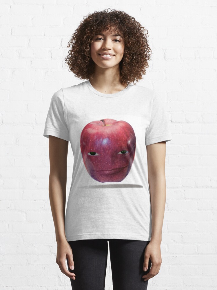 smirking apple with face | Essential T-Shirt