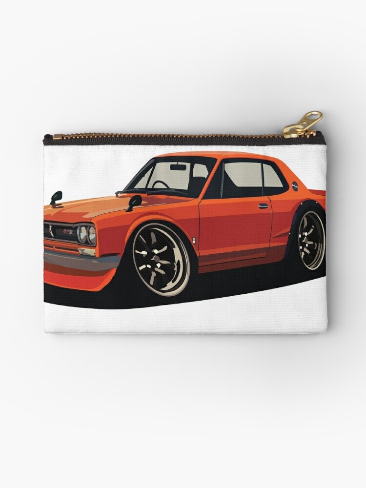 Nissan 2000 Gtr Cartoon Zipper Pouch By Toonmyride Redbubble