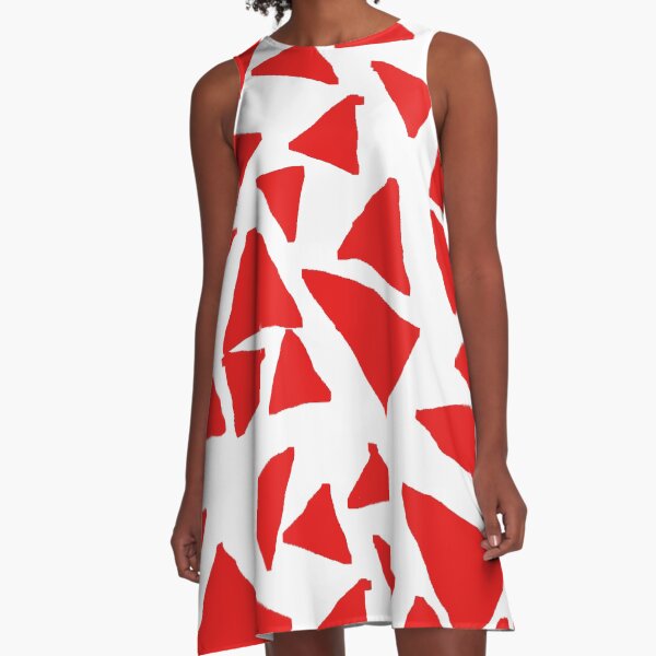 Red Chips A-Line Dress
