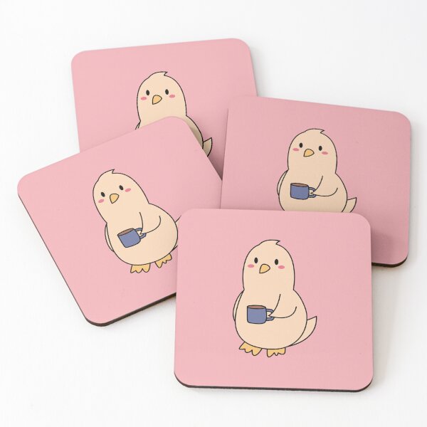 Item preview, cute yellowbird holding coffee designed and sold by ZJOCreative.