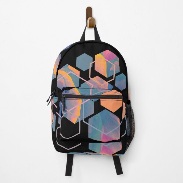Item preview, Teal Orange Hexagonal Modern designed and sold by Shapes-Mania.