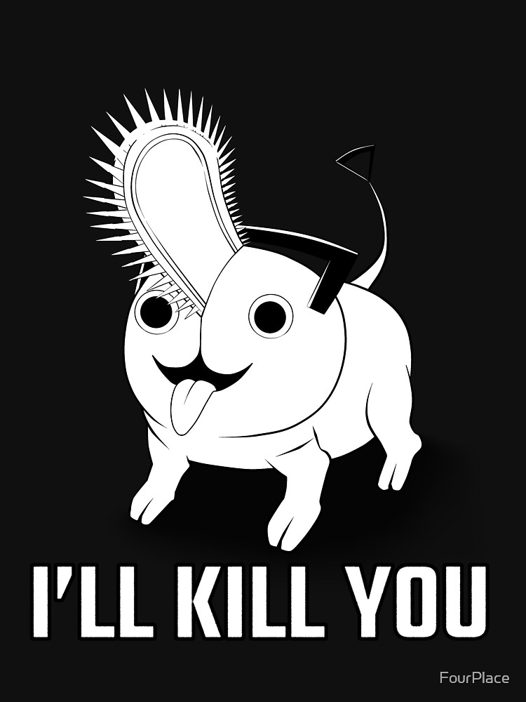 "Pochita of Chainsaw Man I'LL KILL YOU "Fifth Model"" Tshirt for Sale