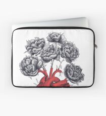 Heart with peonies Laptop Sleeve