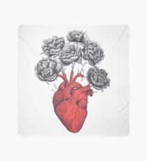 Pañuelo Heart with peonies