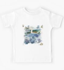 Abstract beautiful water fall Kids Tee