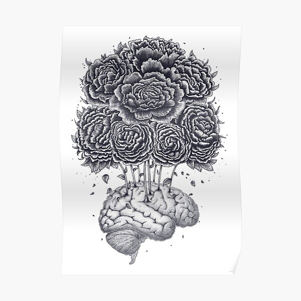Anatomical brain and spring wild flowers tattoo by Bryan Myles BFM Moth  studios spfd mo original design  Brain tattoo Tattoos Wildflower tattoo