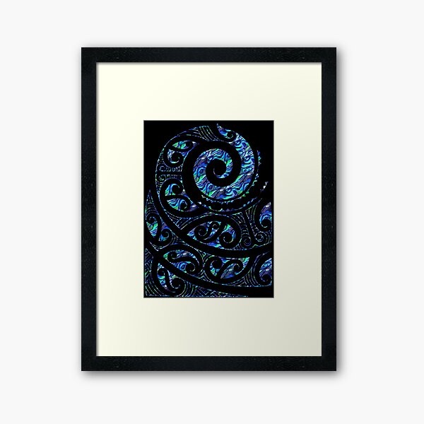 Item preview, New Zealand Māori Paua Tattoo Koru Design designed and sold by Uncommon Cents.