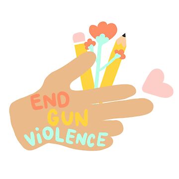 Artwork thumbnail, End Gun Violence Sticker by Natalie Ferrer