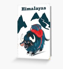 Himalayas Vintage travel poster Greeting Card