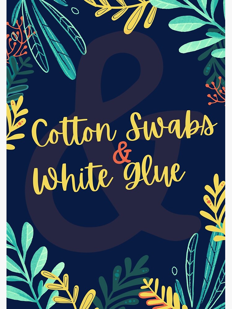 "Cotton swabs and white glue" Sticker for Sale by ArtistRach Redbubble