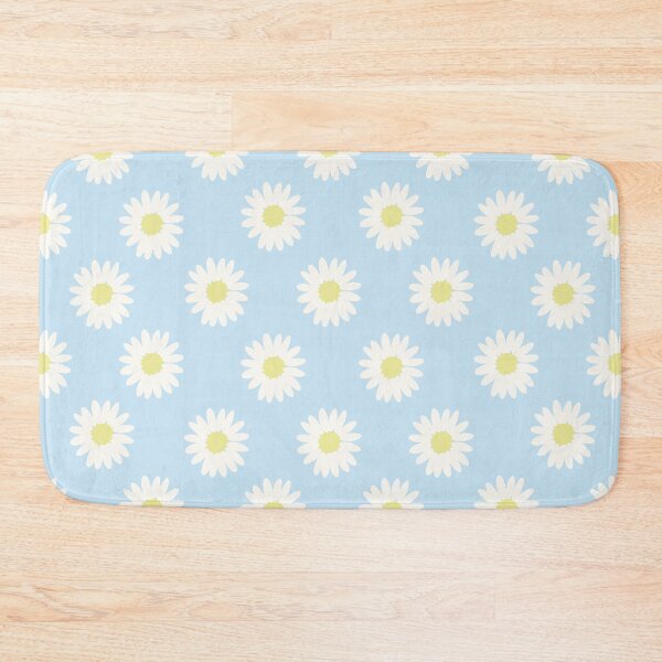 Item preview, blue pastel daisy flower floral pattern designed and sold by opptop.