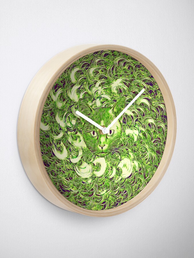 Alternate view of Hiding in fractal feathers Clock