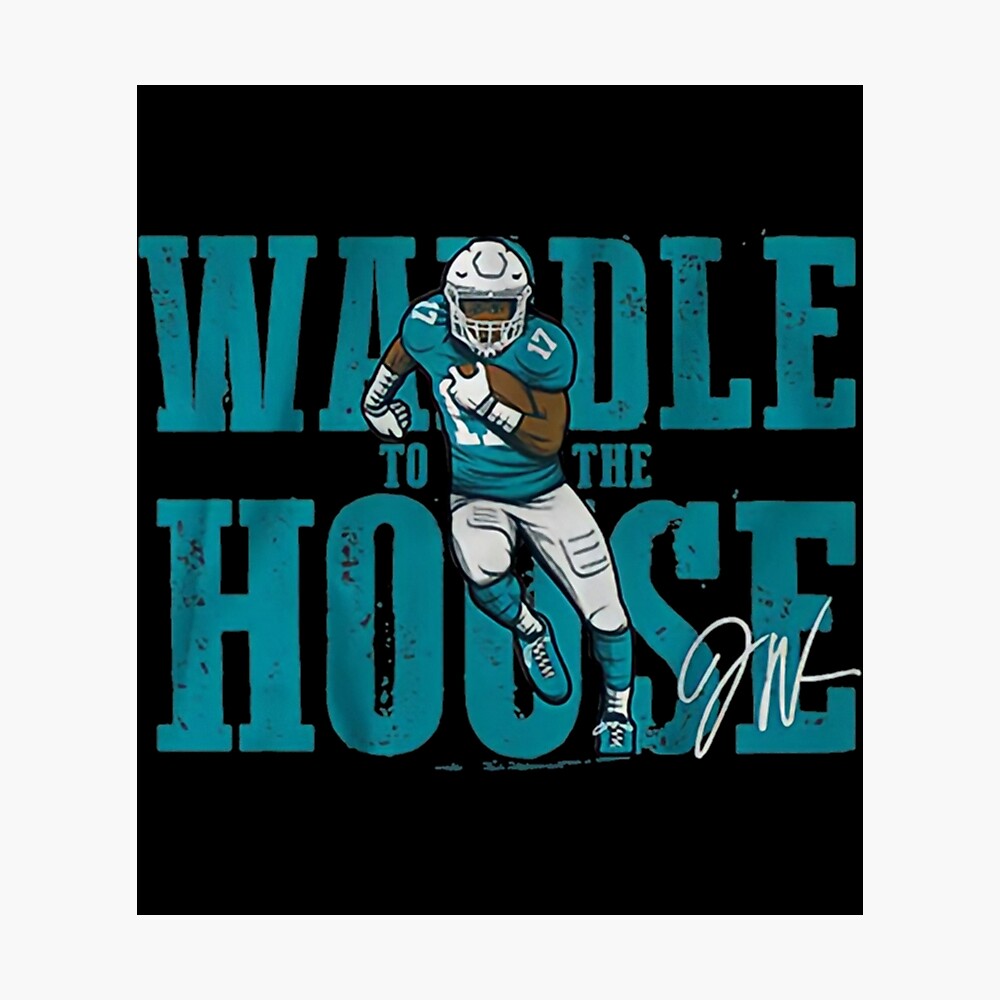 Jaylen Waddle 17 Jersey Sticker Essential T-Shirt for Sale by samirdari7