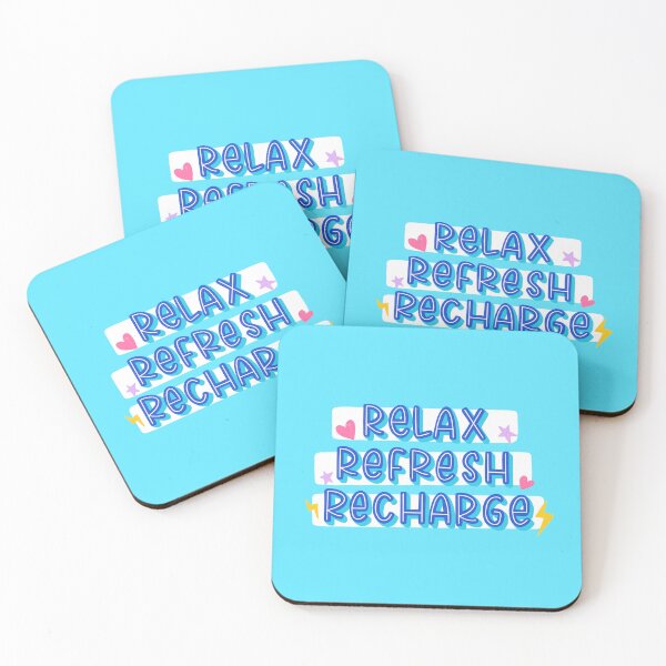 Item preview, Relax Refresh Recharge Hand Lettered Digital Design designed and sold by happyzo.