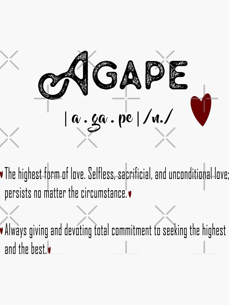 "Agape Definition Agape Art Print Definition Art Print Digital Wall Art Library