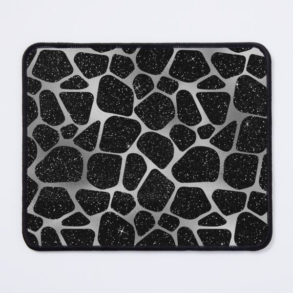 Item preview, Black Silver Mosaic Patterns | Silver Black Textures  designed and sold by TrendyGlitter.