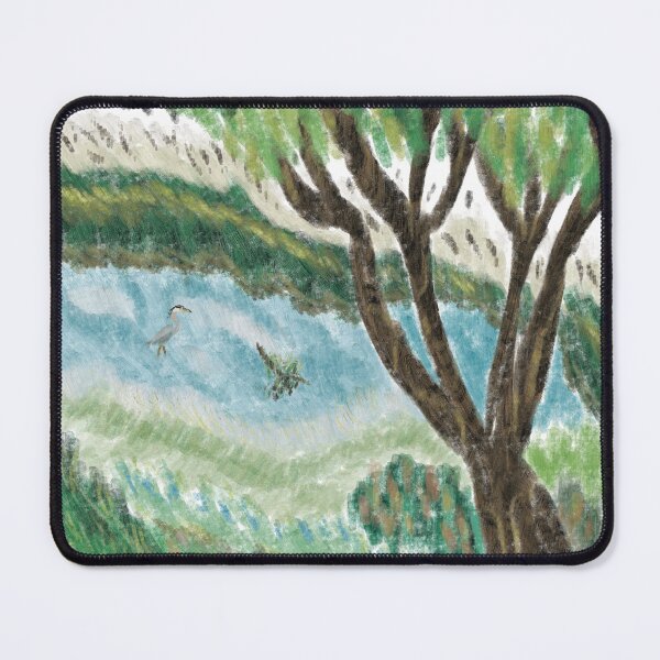 Item preview, Great Blue Heron in Pond designed and sold by NatureDesigned.