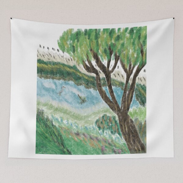 Item preview,  Great Blue Heron in Pond designed and sold by NatureDesigned.