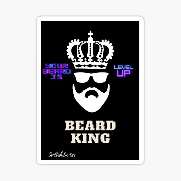 "Beard King black logo by Scottish.lord89" Sticker for Sale by